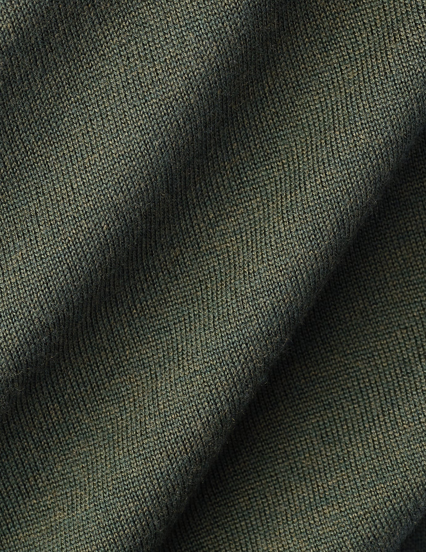 Seamless Premium Merino Knit Half Zip Green Night